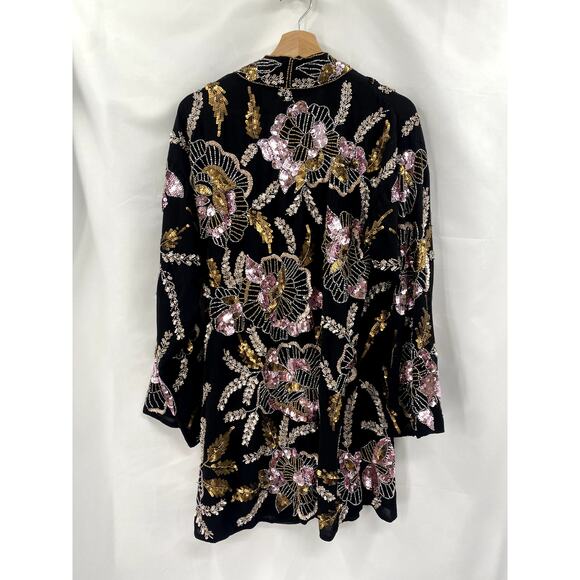 Mac Duggal M Beaded Wrap Mini Dress 93817 - Picture 9 of 11